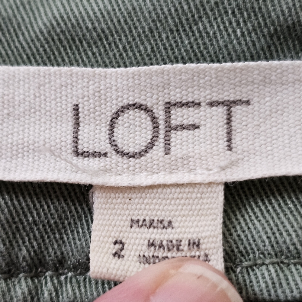 Loft Olive Green Straight Leg Chinos In 2 - Picture 7 of 8